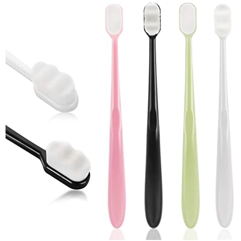 WLLHYF 4 Stück extra weiche Zahnbürste Micro Nano Cover