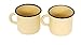Set di 2 tazze grandi in metallo smaltato - Giallo - 250 ml - 8 cm