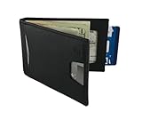 Andar Leather Slim RFID Blocking Minimalist Bifold Wallet with Money Clip made of Full Grain Leather...