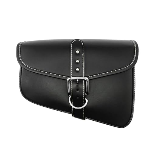 LYBH Paquete de Almacenamiento Bolsas De Sillín Basculante para Motocicleta, Bolsas De Herramientas Laterales, Alforja De Cuero PU, Accesorios para Harley Sportster XL883 XL1200(Grande)