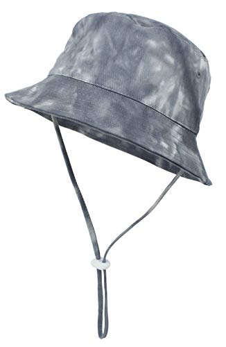 Baby Girls Boys Sun Hats Protection Beach UPF 50+ Toddler Wide Brim Bucket Summer Hats Mixed Grey 12-24 Months