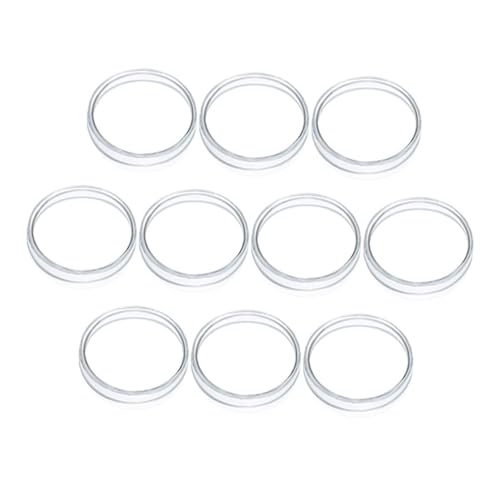 GLEAVI Science Lab Petri Dishes 10 Pack Plastic Agar Dishes Lids for Microbiology Lab Petri Holder