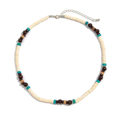 Chaîne ethnique simple faite à la main avec pendentif cocotier | Collier épais homme CCB