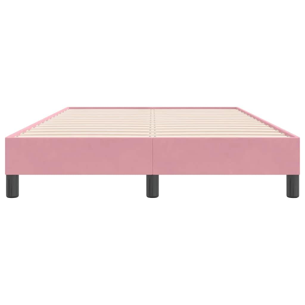 Velluto Premium Rosa Giroletto con Base a Doghe 120x220 cm