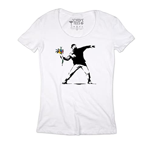 Banksy Flower Thrower Street Art Unisex T-Shirt2