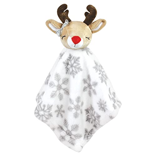 Image of Hudson Baby Unisex Baby Plush Blanket with Security Blanket, Girl Rudolph, One Size