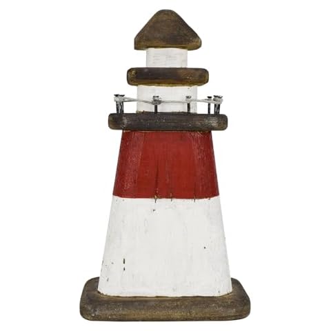 K KILIPES 7.5" Wood Lighthouse Cover