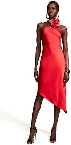 H HALSTON Women&#39;s Joellen Dress in Crushed Satin