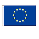 Stormflag Europaflagge 3x5ft Klassische Europaflagge 90cmx150cm Polyester 90g mit Ösen mit Doppelnadel genäht.