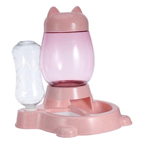 CIYODO 自動給水器 ペット用猫犬兼用 猫耳デザイン 大容量倒れないウォーターディスペンサー ピンク色 おしゃれで実用的