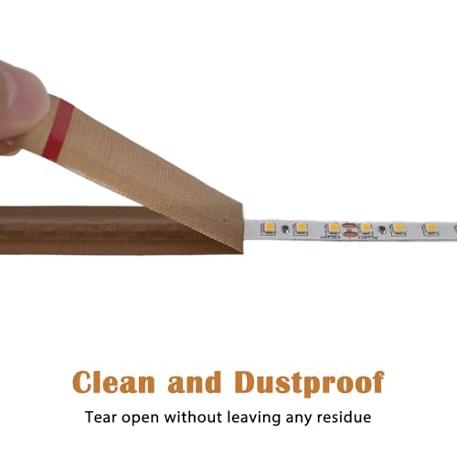 Image of Light Soften Tape 2 PCS 0.78inx29ft Led Light Strip Masking Tape Lighting Dimming Cover Sticker, (Brown)