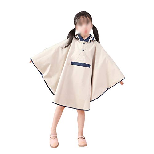 Kids Raincoats for Girls for Waterproof Windproof Rainwear Hat Eaves Design Breathable Comfortable Poncho Raincoat