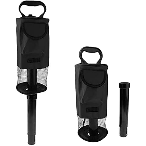 FINGER TEN Golf Ball Retriever Shag Bag Tube Deluxe Portable Ball Picker, Golf Shagger Storage Ball Pick up Holds about 60 Balls Collector Durable Color Red Black Convenient Hop-Pocket (Black-1 Pack) Cover