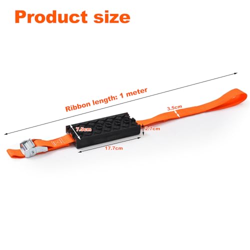 TKSE Verstellbare Anti-Rutsch-Schneekette, Universal Sandbleche Traktionsmatte für Notfälle, Reifen-Traktionsgerät für Schnee Schlamm Sand, Anfahrhilfe Sand Schnee Reifenleiter für Auto SUV