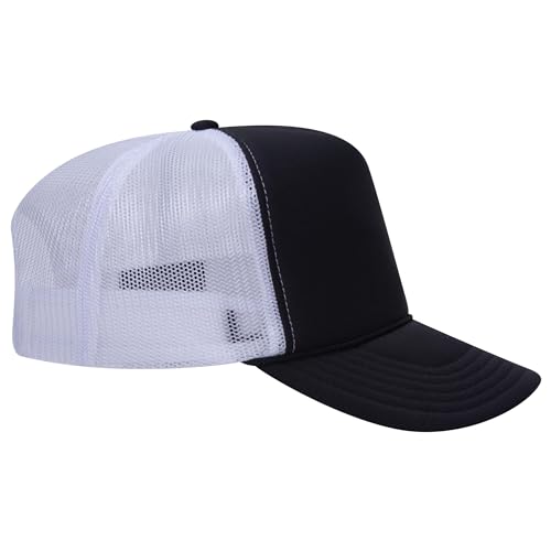 Image of OTTO Polyester Foam Front 5 Panel High Crown Mesh Back Trucker Hats in 97, Bulk, Wholesale