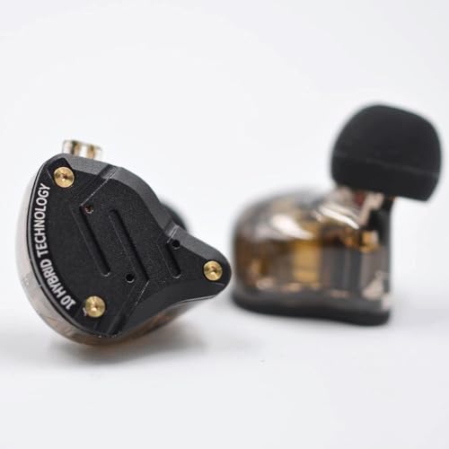 Image of KZ ZS10 Pro in-Ear Monitor Earphone with Mic, Hybrid Driver Setup IEM (4 Balanced Armature+1 Dynamic Driver) 2Pin 0.75mm Connector, Detachable Cable 3.5mm Gold Plated Plug for Singers, Musician (Mic)