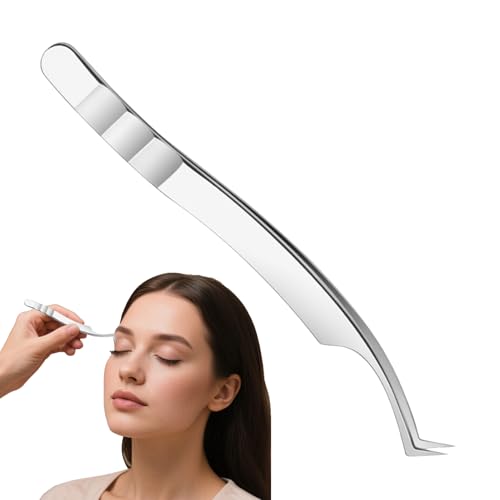 Wimpernzange | Gebogene Pinzetten für Wimpernverlängerungen, Make-up-Hilfe Edelstahl Veredelungswerkzeug für Frauen und Mädchen Salon Zuhause Reise und Gesichtspflege