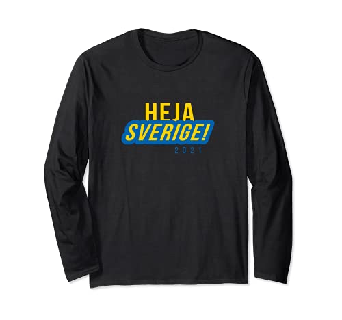 Flag Sweden Long Sleeve T-Shirt, Black