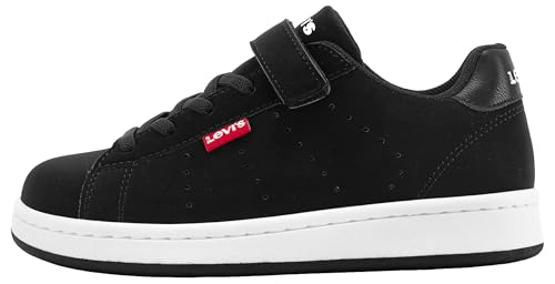 Levi's Avenue Top Velcro-Elastic Lace Sneaker, Brilliant Black,...