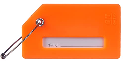 2 Pack Silicone Luggage Tag Baggage Handbag School Bag Suitcase Instrument Tag Label By Gostwo（Orange） #TOP5