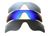 GALAXYLENSE Lentes de reemplazo para Oakley Radarlock Path para hombre o mujer 140x1.5x44 Regular Negro y Azul y Gris