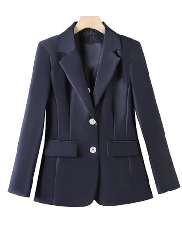 Women Blazer Fall Winter Long Sleeve Single Breasted Slim Work Wear Formal Jackets Coat2