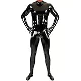 Men Wetlook Latex Catsuit Gay Men Sexy Fetish Erotic Bodysuit Nightclubs Cosplay Stage Costumes Black