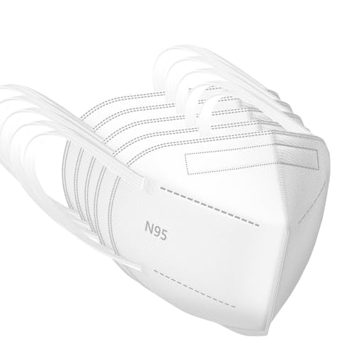 Yugan Non Woven fabric Premium FFP2 N95 Mask with Adjustable Nose Clip for Men & Women, Reusable Mask, Anti Pollution Mask, CE Approved, Advanced Filtration