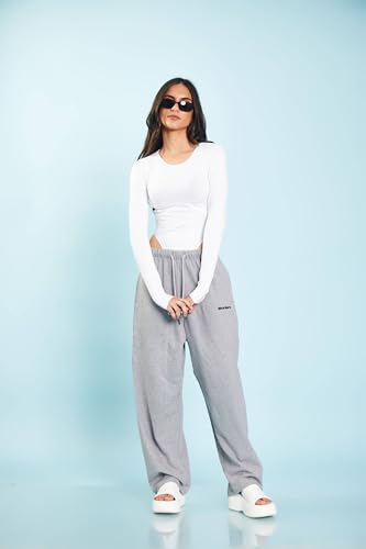 Bonkers Corner Grey Melange Loose Fit Joggers - Image 4