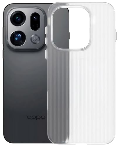 Image of Kapa Wave Frosted Grip Back Cover for Oppo Find X9 | Ultra Slim [with Metal Buttons] Matte Finish Back Case (White)