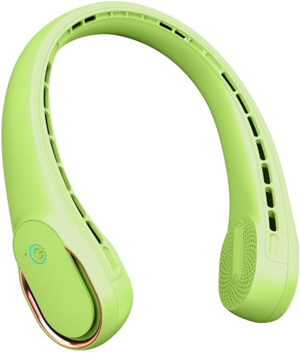 Image of FrSara Portable Neck Fan, Bladeless Rechargeable, New Upgraded Version, 5200mAh, 3-Speed, 360 Surround Wind, Ultra-Quiet, USB Rechargeable, Wearable