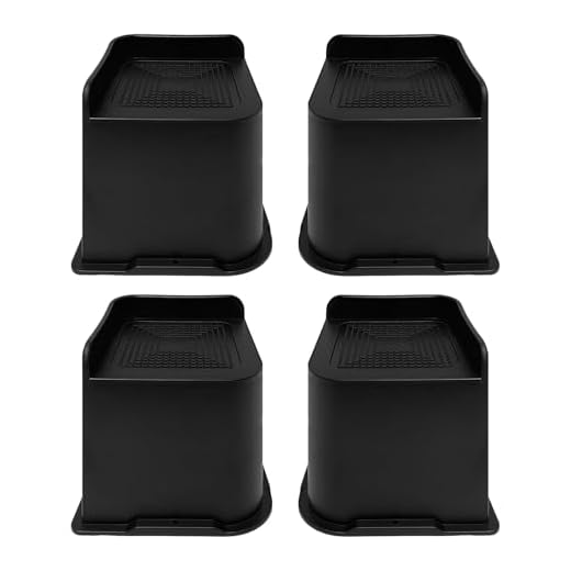 lulalula Heavy Duty Bed Risers 4-Pack (6 in) - L-Shape Furniture Leg Extenders for Bed, Sofa, Desk & Chairs | Non-Slip Design, 6000lbs Capacity