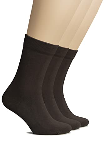 Hugh Ugoli Women's Thick Cotton Warm Winter Socks | Seamless Boot Socks with Non Binding Top | Shoe Size 6-9/10-12, 3 Pairs