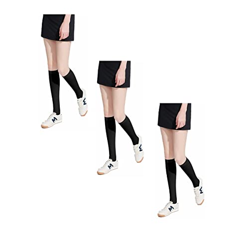 Image of Golf Sun Protection Socks UPF50+ Overknee Stocking Ice Silk Breathable Cool Socks for Women School Outdoor Sports