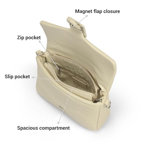 Image of Mochi Women Casual PU Soft Body Magnet closure Quilted Shoulder Bag