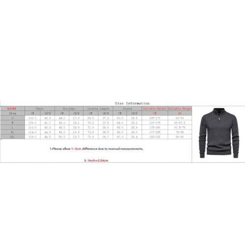 Winter Men's 1/4 Zip Pullover Sweater Casual Men Stand Collar Warm Turtleneck Sweaters4