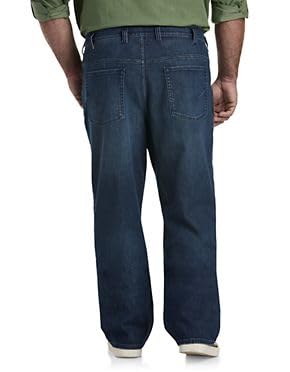 True Nation by DXL Men's Big and Tall Loose-Fit Stretch Dark Wash Jeans2