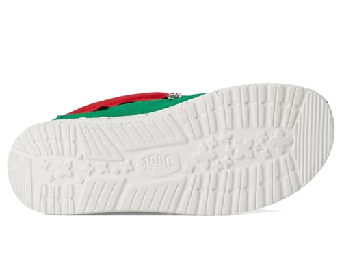 Hey Dude Kids Wally Holiday Elf (Little Kid/Big Kid) - Loafers for Kids - Canvas Upper - Cotton Lining3
