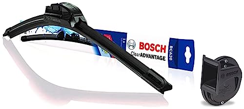 Image of Bosch F002H10028 Symphony Horn -Set of 2 (12V, 420 /500 Hz, 105-118 dB) for SUV & Bosch 3397006509E7W /3397016583KTS Clear Advantage 24-CA Front Wind Shield Wiper Blade for Cars, 24 inch