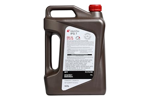 Image of Idemitsu IFG7 0W-16 SP /GF-6B Full Synthetic Engine Oil for Petrol Cars 3.5L