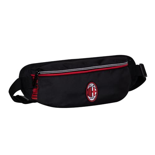 DIMENSIONI: 30 x 12 x 8 cm Seven Marsupio AC MILAN glorious history per ragazzi, Cinghia a vita con nastro regolabile, Bambino, Ragazzo, Calcio, Prodotto ufficiale, Idea regalo