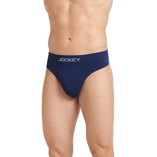 Jockey Men's Underwear FormFit Lightweight Seamfree Thong, Just Past Midnight, XL