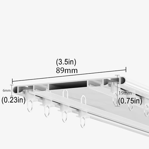 Cloison de séparation double rangée 2,4m blanc pour rail de douche et salon