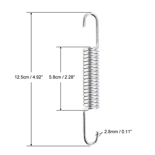 sourcing map 12,5cm Motorrad Haupthalterung Ständer Rückholfeder Hauptständer Ständerfeder für TVS Star