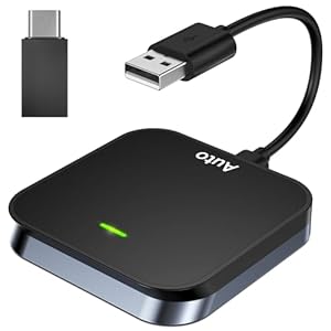 Volam Draadloze adapter voor Android Auto, Android Auto Dongle Wireless Snelle conversie van Wired Android Auto naar draadloos, 5 GHz wifi, plug-and-play, latentievrij voor Android 11+, auto’s van