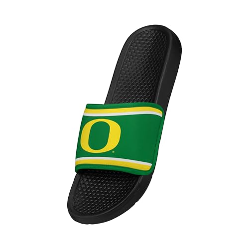 Image of FOCO NCAA Printed Team Logo and Color Stripes Comfortable Slide Sandals