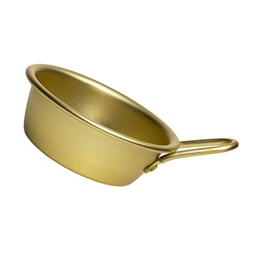 BRIGHTFUFU 1pc Korean Style Aluminum Rice Wine Bowl Serving Dish for Restaurant Barbecue Tableware Versatile for Dips and Sauces Dishwasher Safe