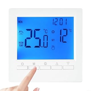 Termostato digitale programmabile per la casa Display LCD Regolatore della temperatura ambiente Controllo riscaldamento a pavimento Kit termostato digitale (blu)