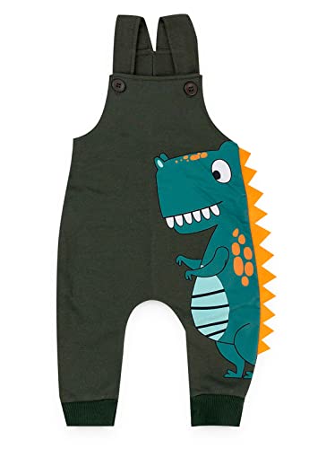 Roupa Inverno Infantil bebe Macacão Jardineira Moletom + Body Cor:Verde;Tamanho:2