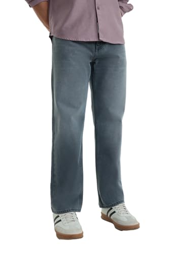 Image of SNITCH Men Jeans Casual Wear | Straight Fit Full Length Button & Zip Closure | 100% Cotton Denim Fabric Durable & Breathable for Streetwear & Daily Outings